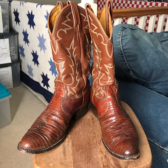 Tony Lama Shoes - Tony Lama Lizard Western Cowboy Boots